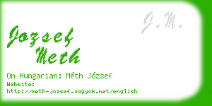 jozsef meth business card